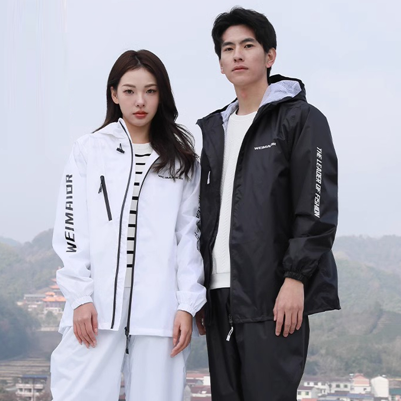Cycling Rain Jacket Commute - 얇은 비옷 세트 여름 방수 남성과