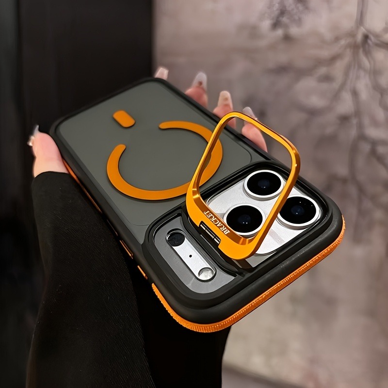 Kickstand Adjustable - 럭셔리 무광 투명 후면 마그네틱 폰