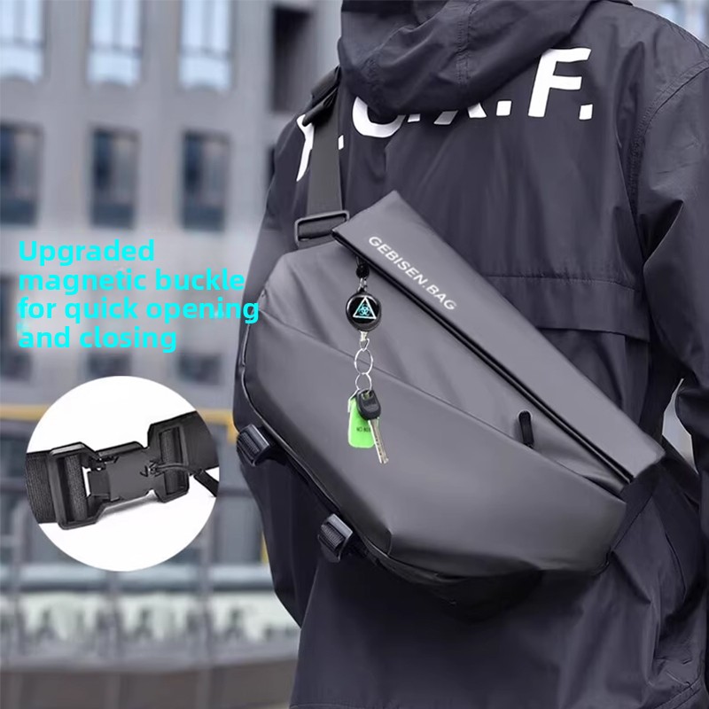 Cycling Commute Bag - 자석 버클 남성용 크로스바디 백, 통근
