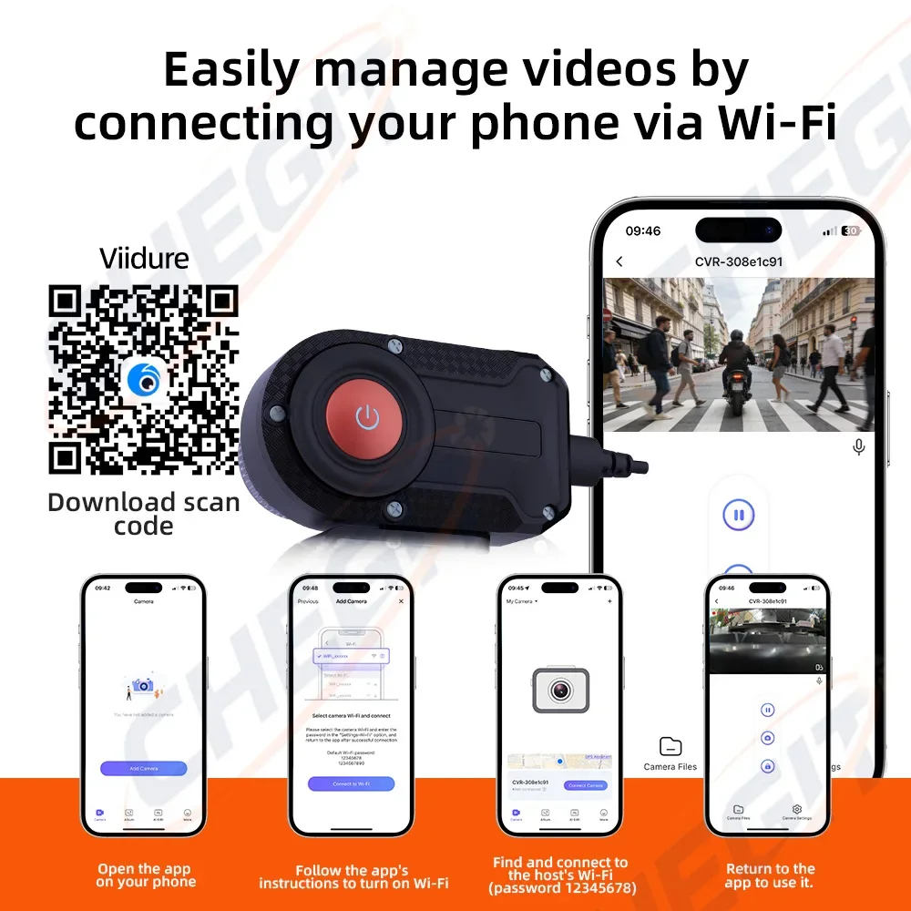 오토바이 DVR 2K HD WiFi 방수 IP66 미니 - Cycling Loop 리뷰 및 가격