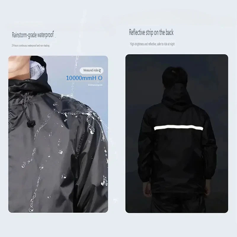 얇은 비옷 세트 여름 방수 남성과 여성 비옷 바지 정장 - Cycling Rain Jacket Commute 리뷰 및 가격