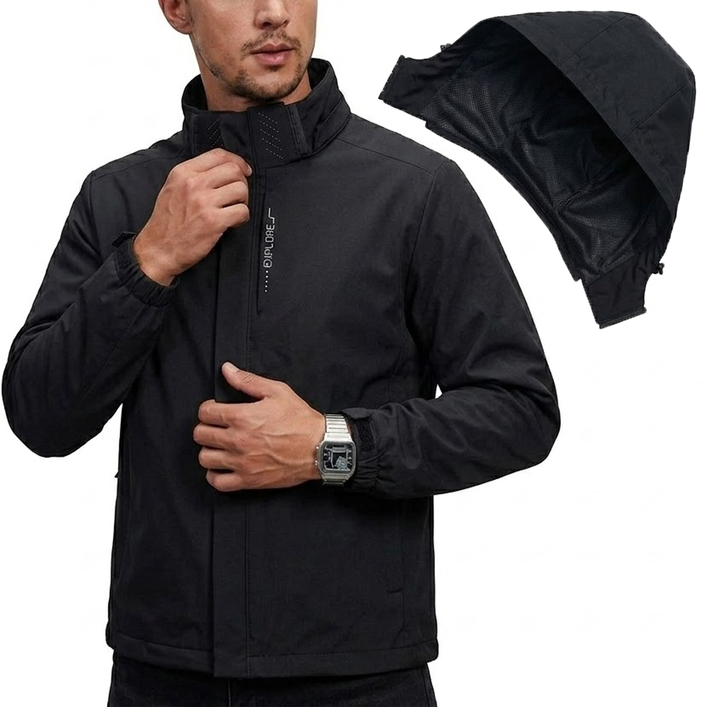 남성용 방수 전술 윈드브레이커 재킷 탈부착 가능한 후드 - Cycling Rain Jacket Commute 리뷰 및 가격
