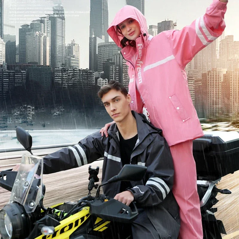 성인용 비옷, 방수 반사 비옷 세트, 세트 야외 사이클 - Cycling Rain Jacket Commute 리뷰 및 가격