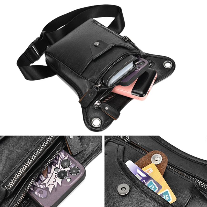 빈티지 PU 가죽 허리 팩 드롭 레그 백 남녀 방수 오 - Cycling Commute Bag 리뷰 및 가격